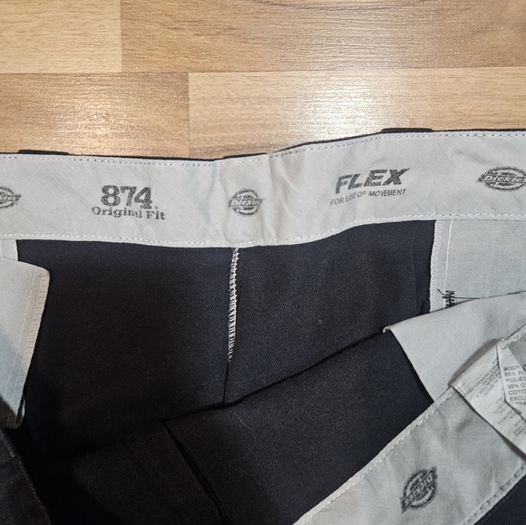 Dickies 874 FLEX Black Pants Men’s 48x30 Workwear Original Fit - Picture 5 of 9